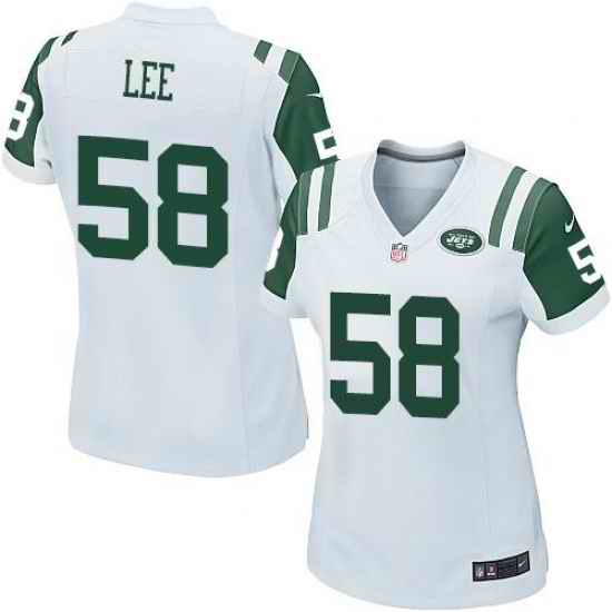 Nike Jets #58 Darron Lee White Womens Stitched NFL Elite Jersey